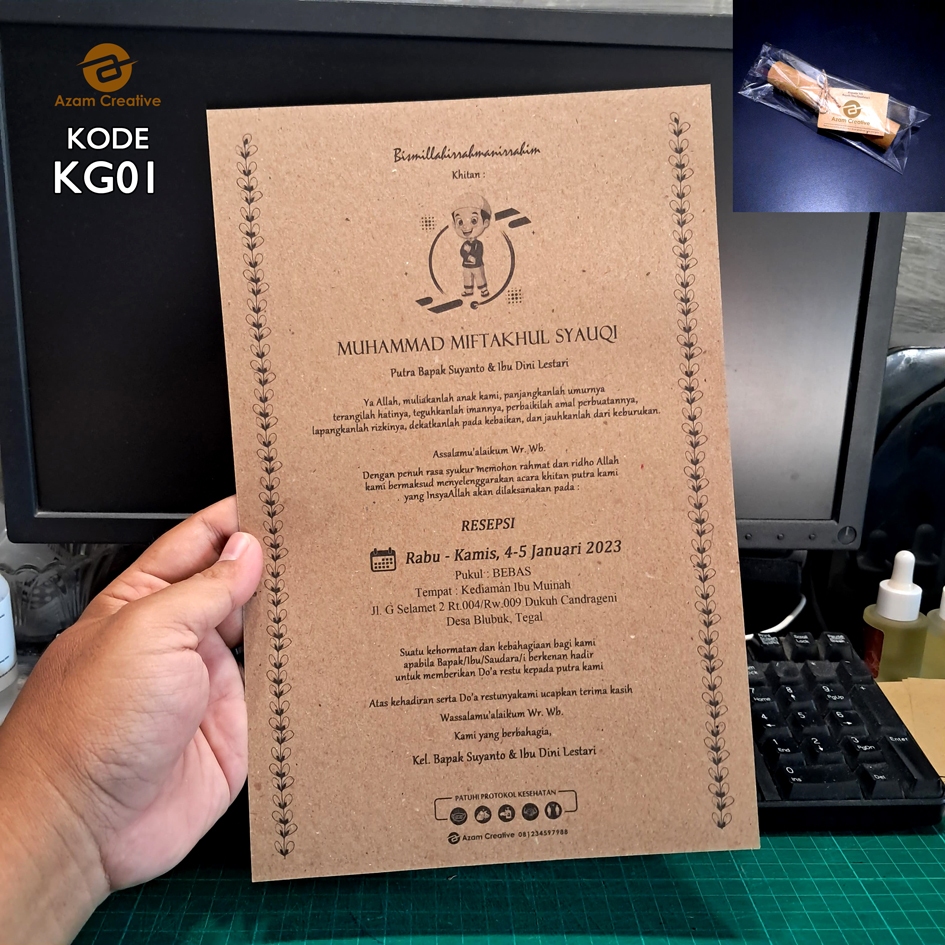 UNDANGAN KHITAN GULUNG KG 01-04 / UNDANGAN PERNIKAHAN KLASIK / UNDANGAN PERNIKAHAN RUSTIC / UNDANGAN