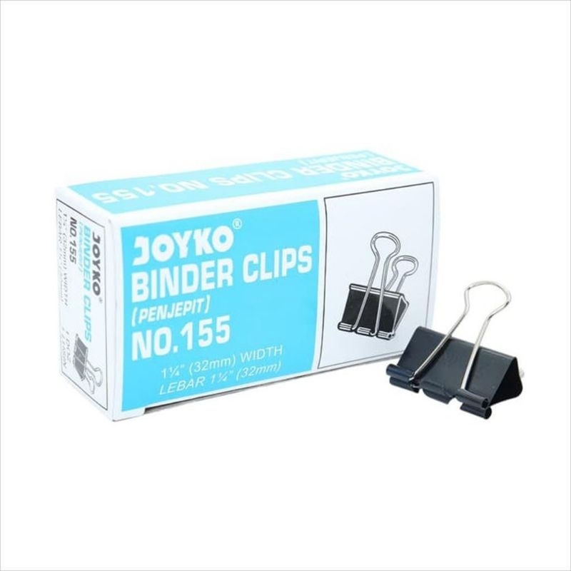 

Penjepit Kertas Binder Klip Clip Joyko No.155 isi 12pc 1 pack