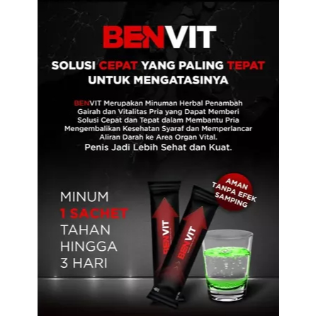 BENVIT MINUMAN VITALITAS PRIA KUAT & GAIRAH TAHAN LAMA AMPUH