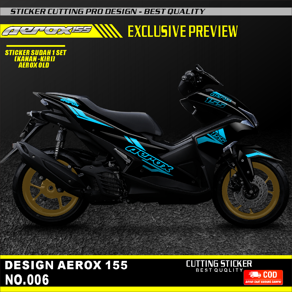 Cutting Sticker Striping Aerox Old 155 NVX Striping Variasi Aerox Old Stiker Aerox Lama Striping Nvx