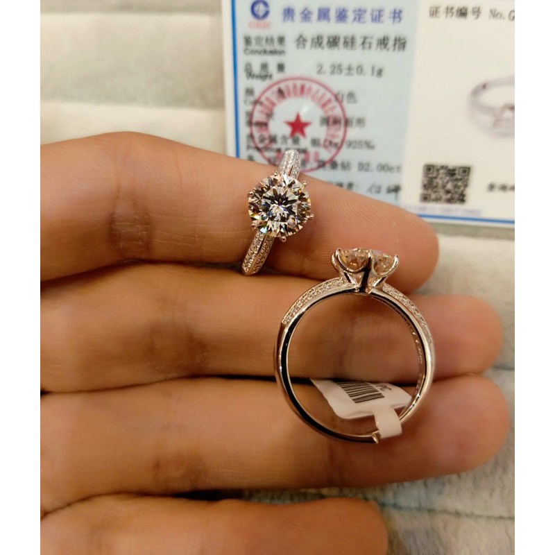 Cincin S925 Berlian Moissanite