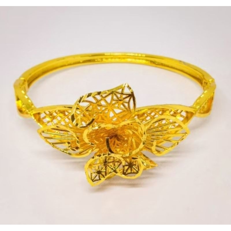 Gelang Putik Bunga Bengle Dewasa Terlaris Berlapis Emas 24k