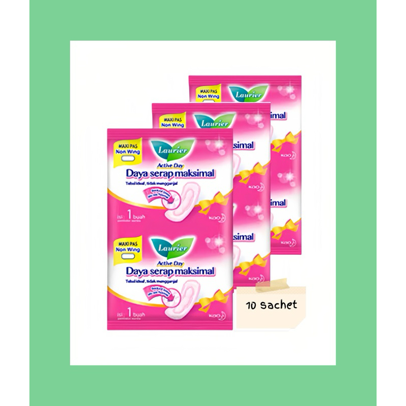 Pembalut Laurier Maxi Non Wing Renceng (isi: 10sachet)
