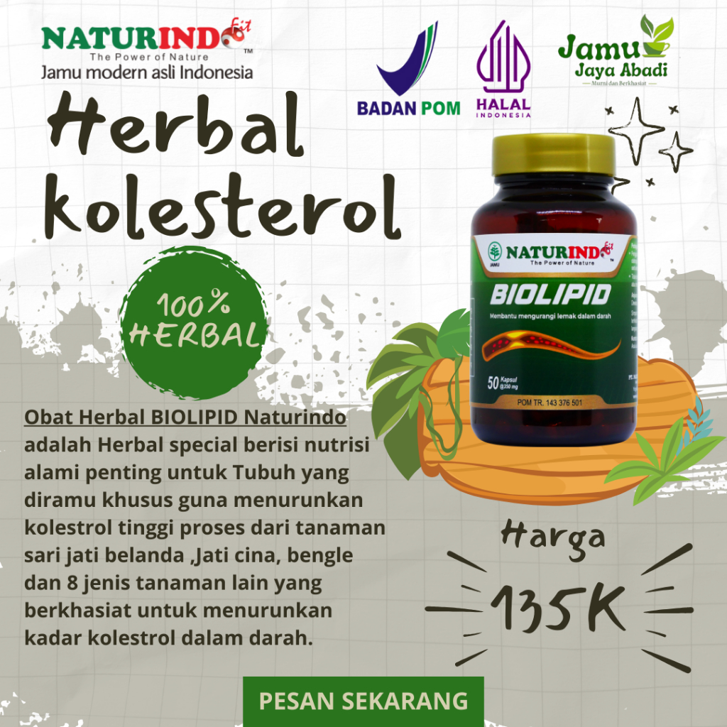 Biolipid Obat Herbal Kolesterol Tinggi
