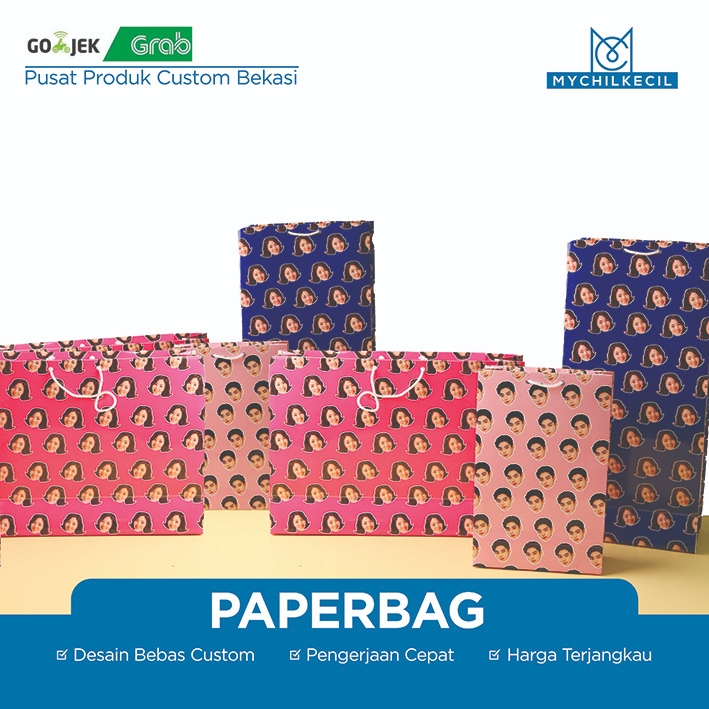 

Paperbag Kado Custom Muka Paper bag Tebal Premium Glossy / Special ulang tahun / Bridesmate / Pernikahan / Souvenir dll