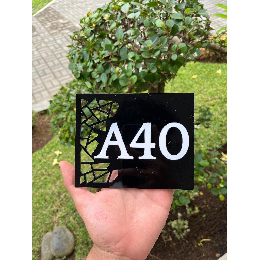 No Rumah Aesthetic Premium Bahan Akrilik Tempel Mewah 3M