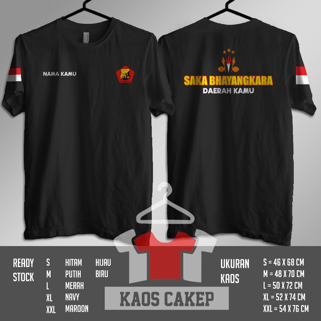 Kaos SAKA BHAYANGKARA Gratis Nama Kamu dan Daerah Kamu v2 Baju Distro