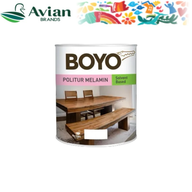 CAT POLITUR PLITUR PELAPIS KAYU BOYO MELAMIN 1liter PINTU KURSI JENDELA MEJA ALMARI KUSEN