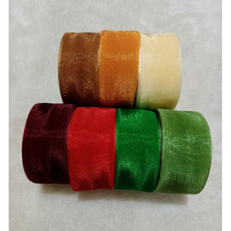 

Pita organdi organza 5 cm per rol 20 yard