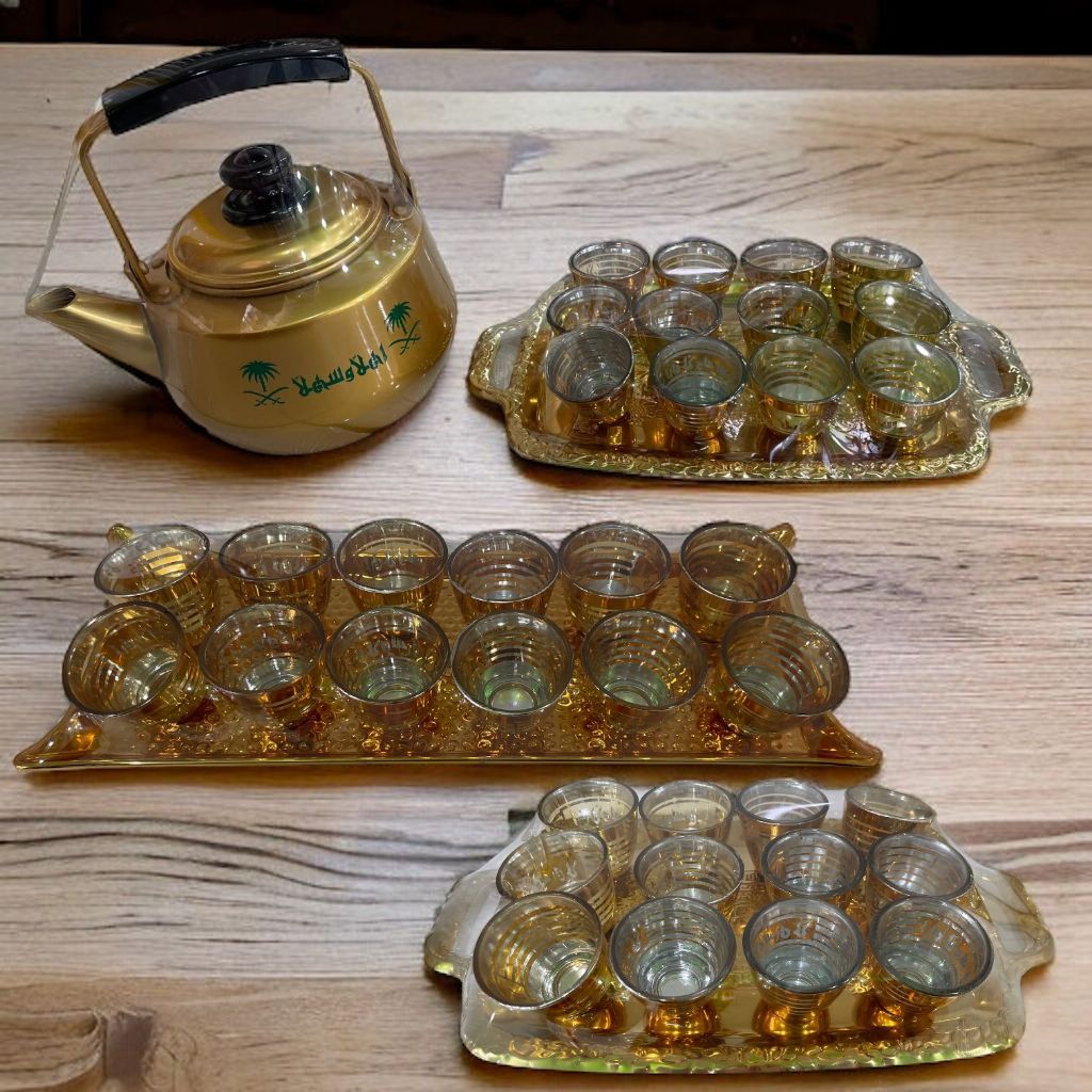 1 SET TEKO, GELAS DAN NAMPAN UNTUK AIR ZAM ZAM || HAJI UMROH SOUVENIR HAJI UMROH