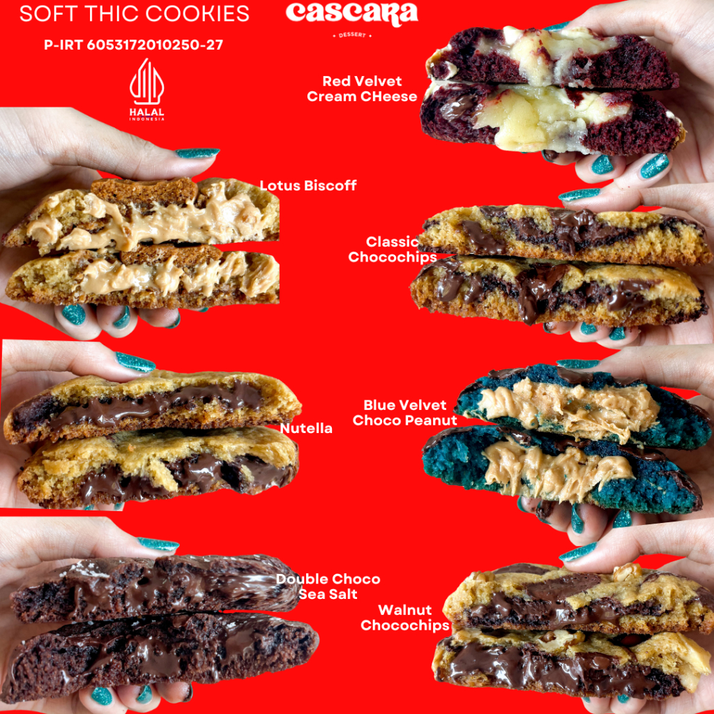 

Cascara Cookies - Soft Baked Cookies Thin and Chewy Kenyel Thick Cookies Tebel Lumer Premium 9 Rasa