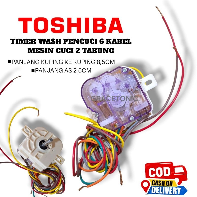 TIMER WASH PENCUCI 6 KABEL MESIN CUCI TOSHIBA 2 TABUNG