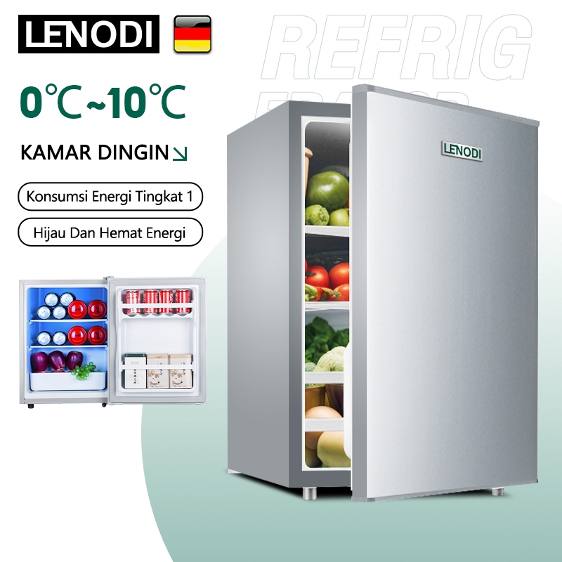 Lenodi, kulkas, mini bar 2.0 antrian, model EPBC70, kulkas kecil, mini bar 50 liter freezer, lemari 