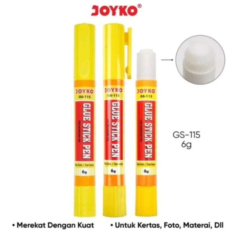 

Lem glue stick pen GS-115 6gr (1 pcs) / Lem glue stik pen / lem putar glue stik bentuk pulpen GS-115 6gr per pcs