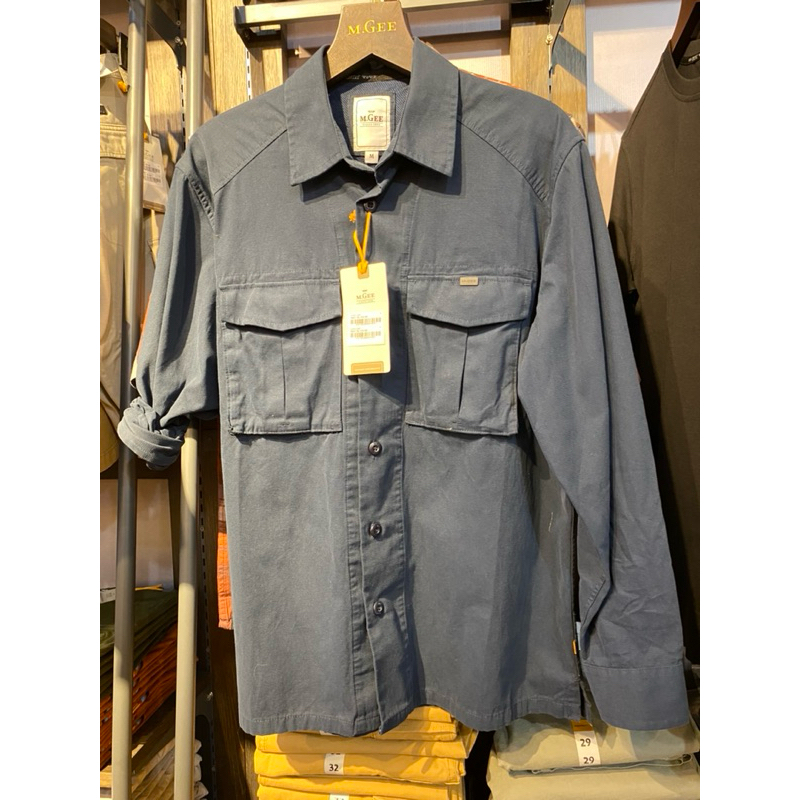 KEMEJA MGEE OUTDOOR LENGAN PANJANG MGEE ORIGINAL NORTH C007 NAVY