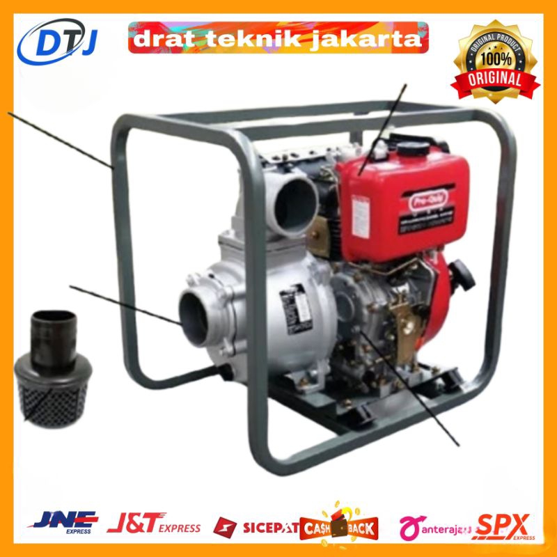 Alkon Pompa Air Sawah Diesel 3 Inch Water Pump 3" Solar QDP 80 - 2 inci