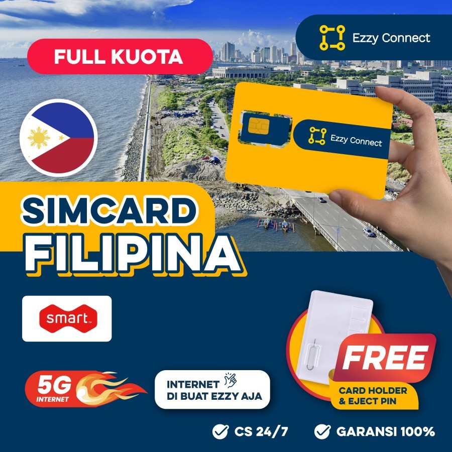 Simcard Filipina 20GB JUMBO DATA by EzzyConnect | Philippines Simcard Plug & Play FULL KUOTA