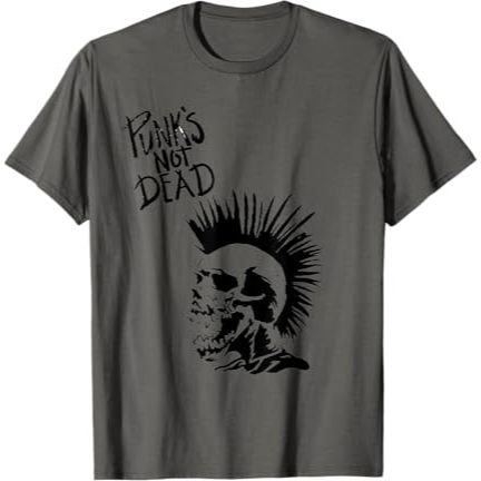 Baju Kaos Distro Punk's not dead skull punk rock T-Shirt
