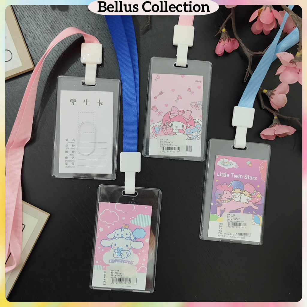 

ID CARD 2 SISI KARAKTER ✨KUROMI MELODY CINAMONROLL✨ - LANYARD - TANDA PENGENAL - NAME TAG PVC CARD