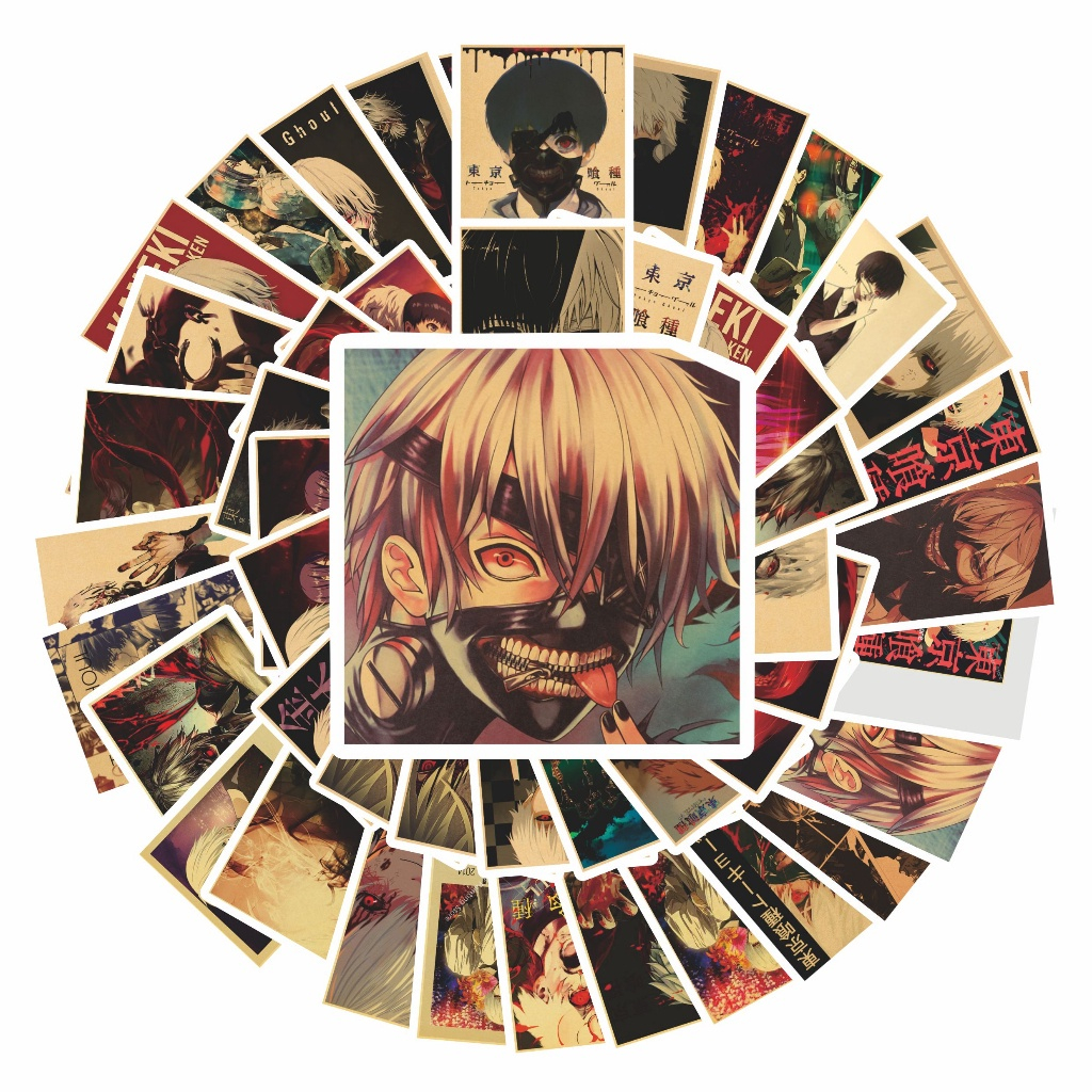 

COD✨ 100 Pcs Stiker Poster Tokyo ghoul Anti Air Untuk Dekorasi Notebook Sepeda Skateboard Handphone DIY