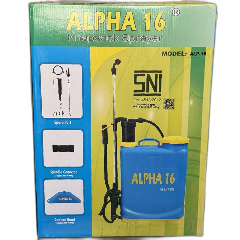 KNAPSACK SPRAYER ALPHA 16 LITER / TANGKI SEMPROT MANUAL PERTANIAN, PUPUK BERKUALITAS 16L
