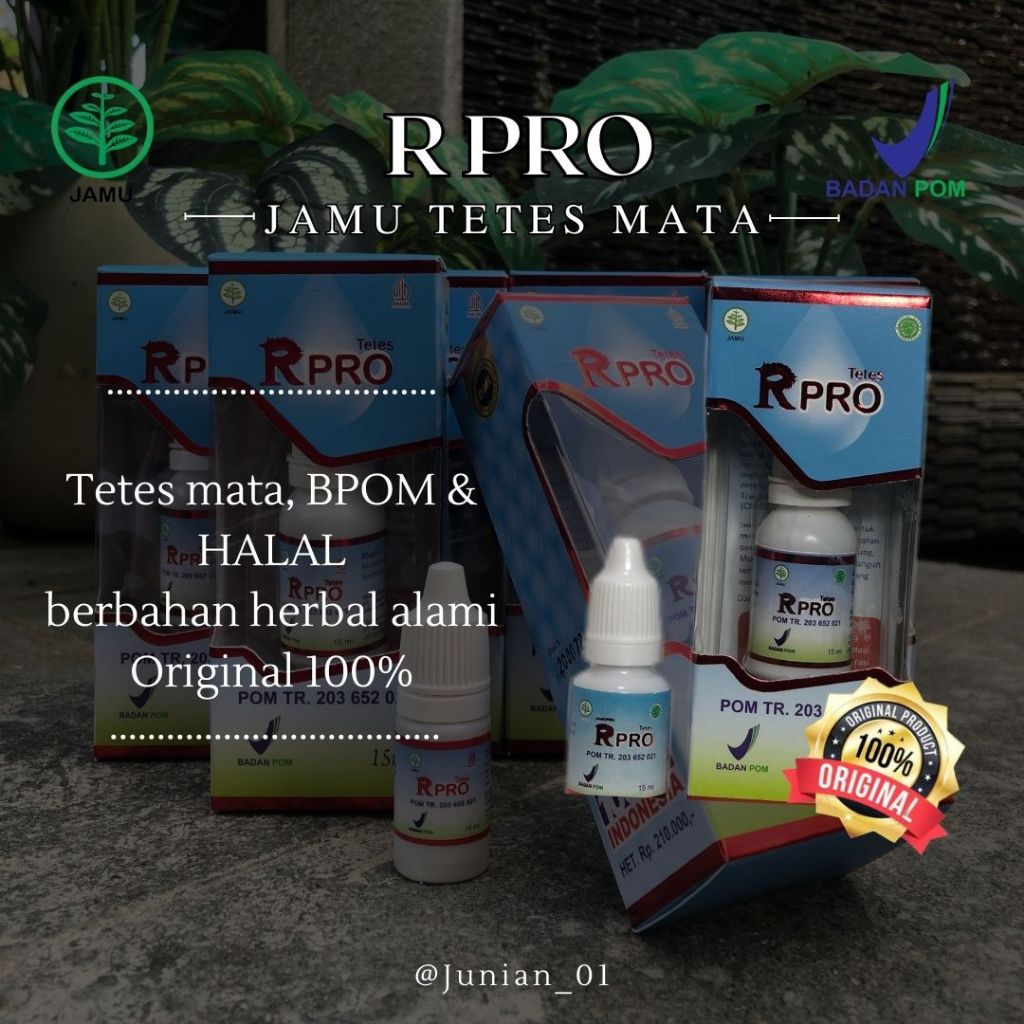 R PRO TETES MATA HERBAL mengatasi glukoma/katarak/minus/silinder