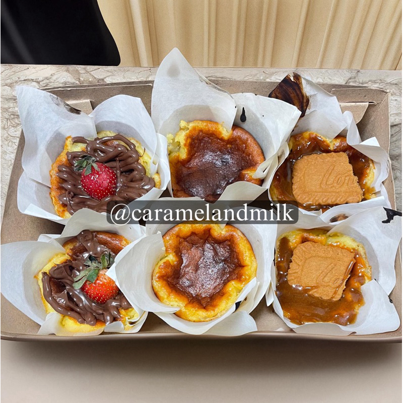 

Mini Burnt Cheese Cake by Caramel and Milk, Premium Burnt Cheesecake Jakarta