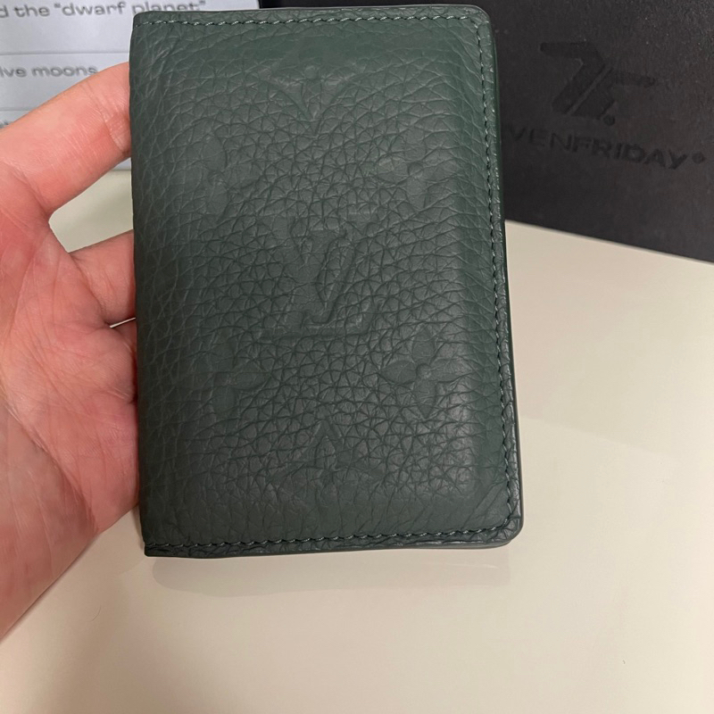 LV Pocket Organizer Louis Vuitton Card Holder Wallet GBF Green BiFold 100% Authentic Original Like N