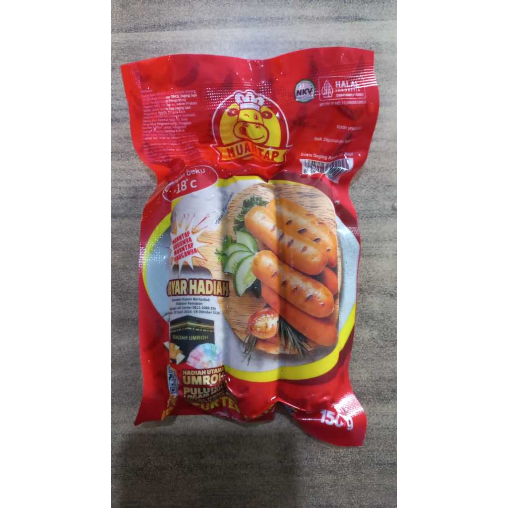 

MUANTAP SOSIS BAKAR FRANKFURTER ISI 3/ FRANKFURTER ORIGINAL 150GR/ SOSIS BAKAR MINI