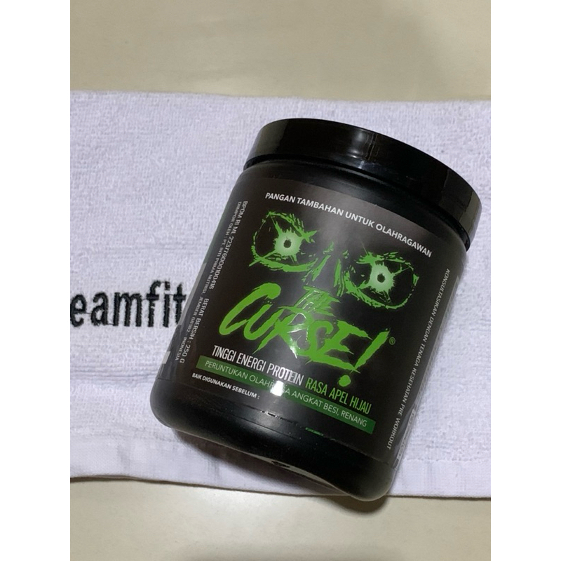 jnx sports the curse 250 gram suplemen fitness preworkout pre gym rasa green apple