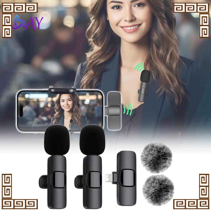 Dual Mic Clip On Wireless K9 Clip On Microphone Mc Portable For Mic Clip On Bluetooth Hpplug & Play