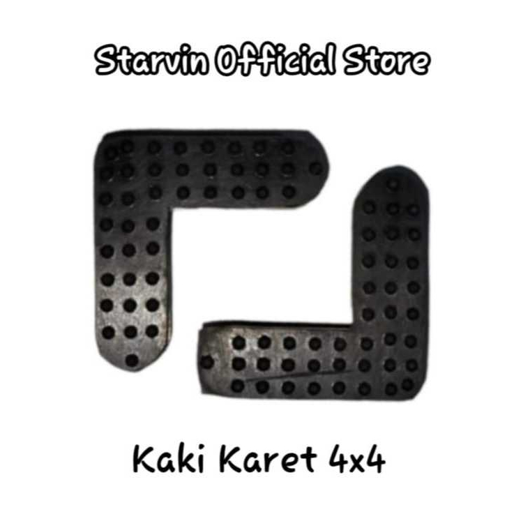 STARVIN Kaki Karet Siku Lubang 4x4 - Siku Lubang Rak Besi - Sepatu Meja Besi Siku Lubang