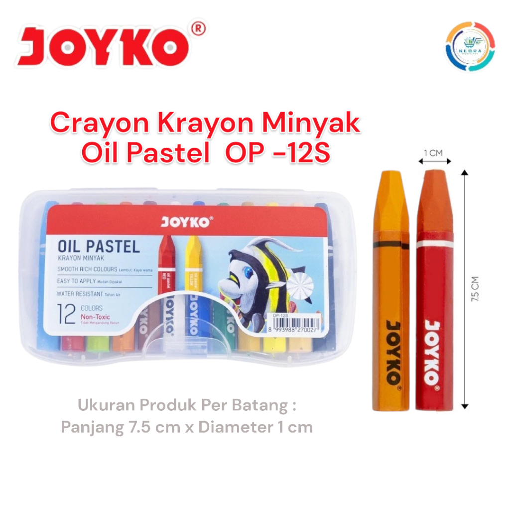 

Joyko Crayon Oil Pastel Krayon Minyak OP-12S