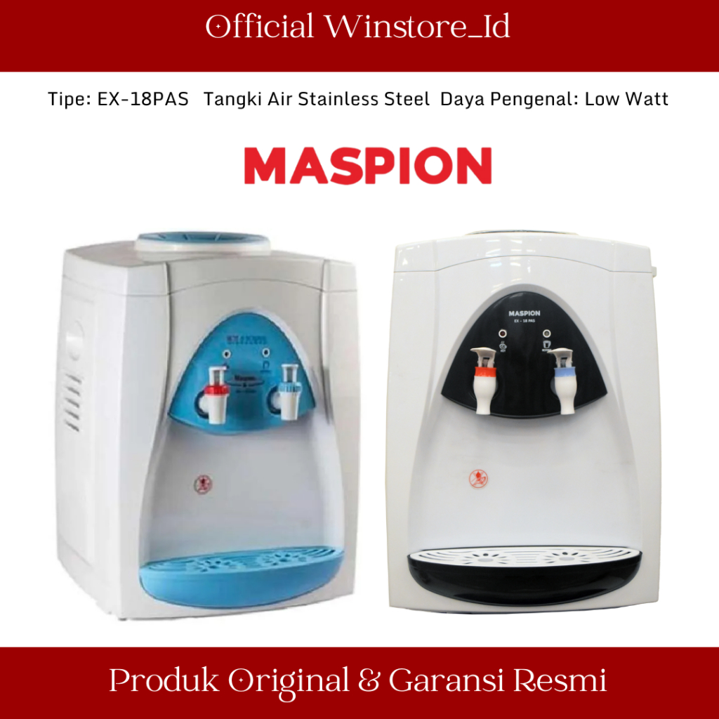 MASPION EX-18 PAS WATER DISPENSER (HOT & NORMAL WATER) | DISPENSER MASPION EX 18 PAS