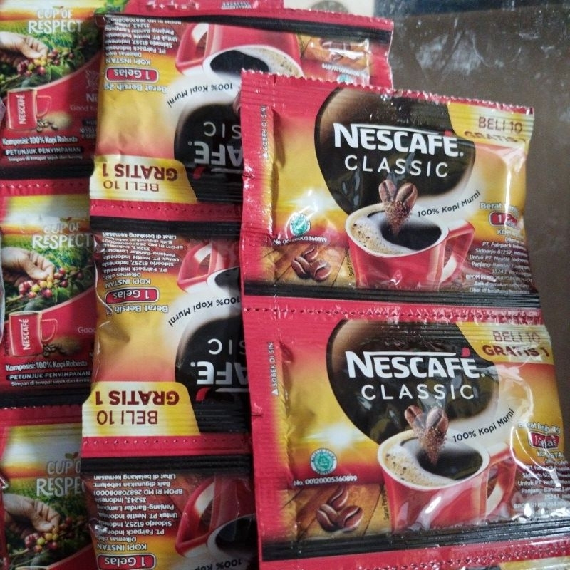 

KOPI NESCAFE CLASSIC RENTENG ISI 10+1