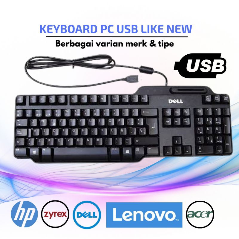 Keyboard USB Komputer PC Laptop Built Up Second Bergaransi