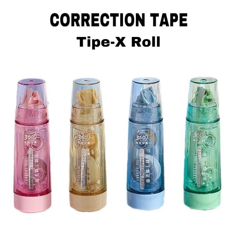 

HD Correction Tape 6m x 5mm/Tipex Roll Refillable/Correction Tape Roll Pita Koreksi/Tipex Kertas