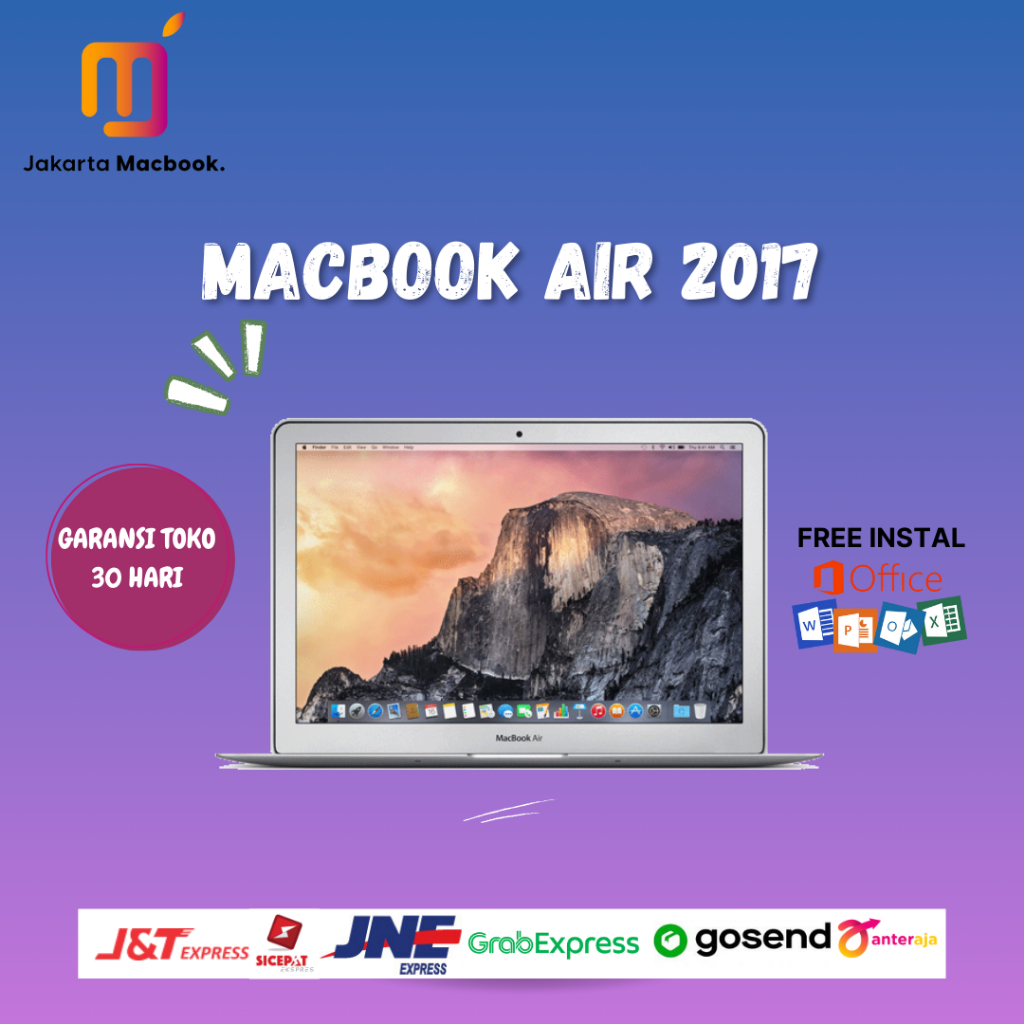 Macbook Air 2017 13 inch core i5 / i7 128gb 256gb 512gb second original