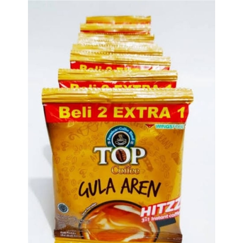 

Top Coffee Gula Aren 22 gram Kopi Instan 15 Sachet (10 Sachet gratis 5 Sachet)