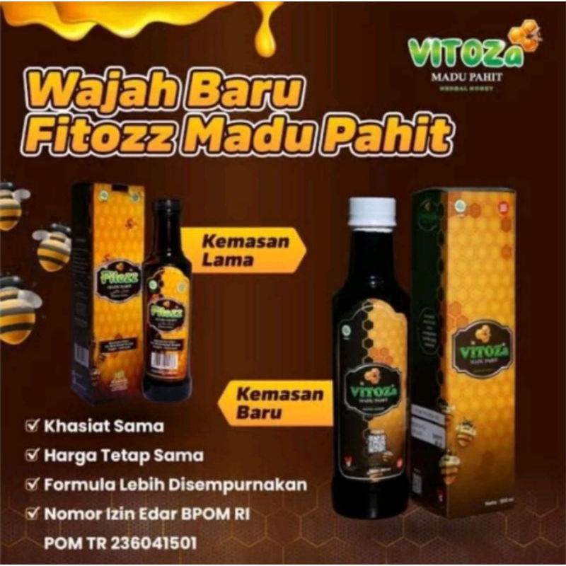 

madu pahit vitozza/madu pahit herbal/100% original. 500ml