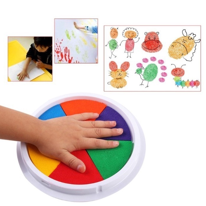 

Promo 24 Jam INK Pad 6in1 Multicolor Tinta Stamp Kerajinan Tangan Seni Mainan Edukasi Anak A9