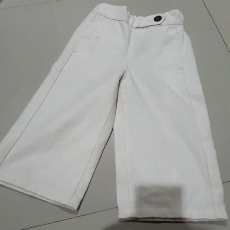 kulot anak perempuan preloved GU uniqlo size 110 cullotes long pants 7/8 kids girl
