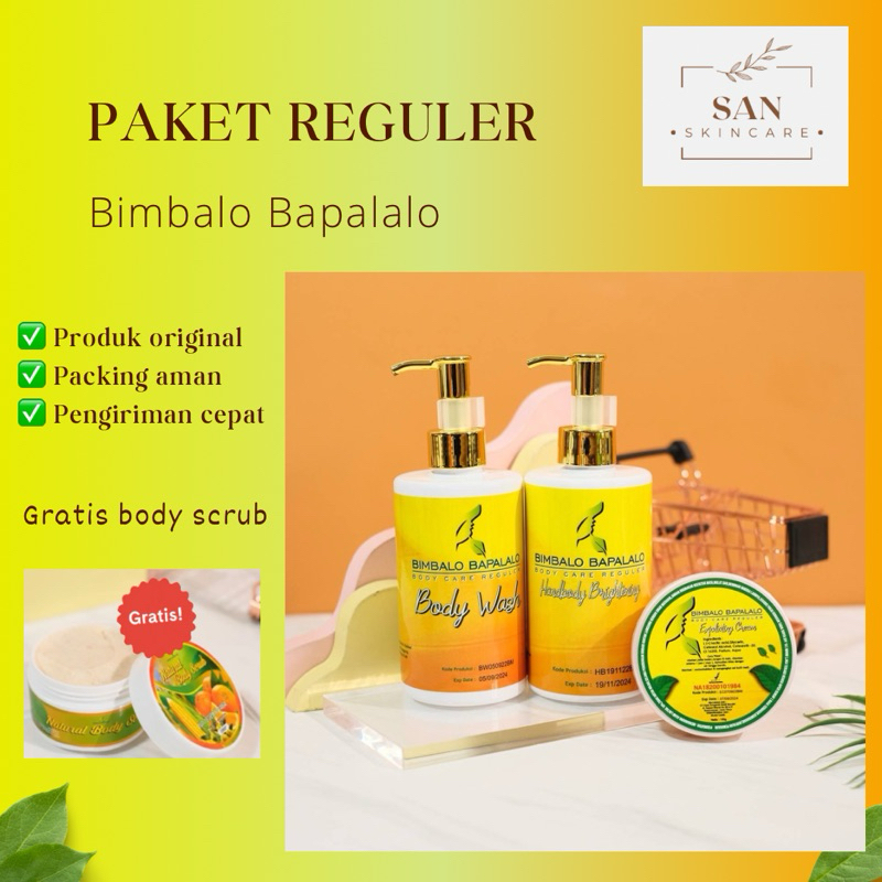 PAKET PEMUTIH BADAN REGULER BIMBALO BAPALALO ORIGINAL