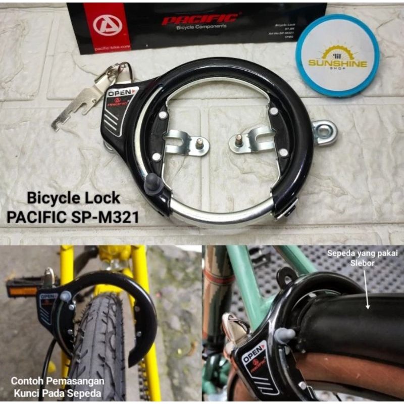 Gembok Kunci Sepeda Bicycle Lock PACIFIC M321 Mini Lipat Balap Siera