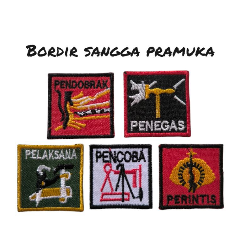 BORDIR,ATRIBUT PRAMUKA,BORDIR SANGGA PRAMUKA