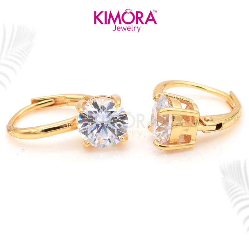 Kimora  - Anting Silver925 Wanita Daisy Gold Plated 18k Ans136