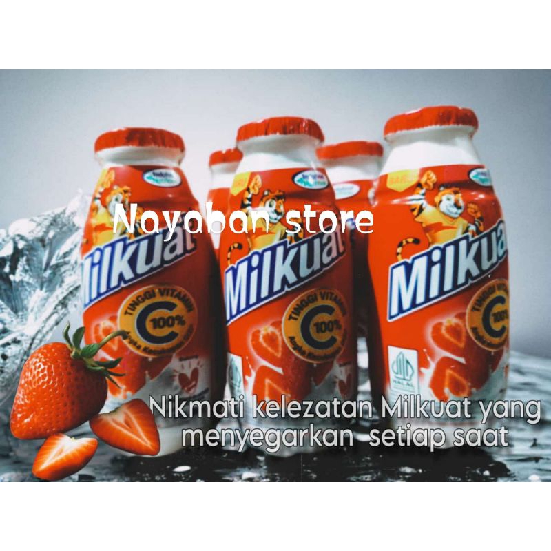 

Susu Milkuat botol kecil rasa stroberi paket @15pcs