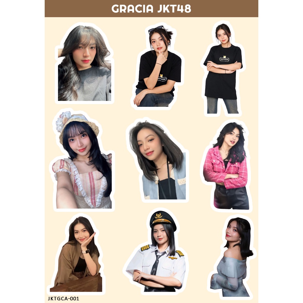 GRACIA STIKER JKT 48 I STIKER JKT 48 I JKT 48 NEW ERA I STIKER GRACIA JKT48 I STIKER HOLOGRAM JKT48