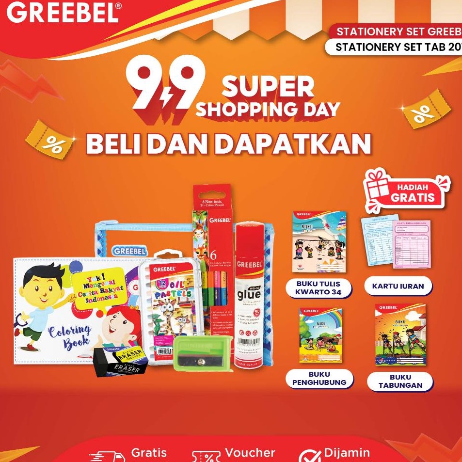 

Super Testimoni GREEBEL Paket Alat Tulis TAB 217 Stationary Stationery Set Alat Tulis Sekolah Alat mewarnai Anak