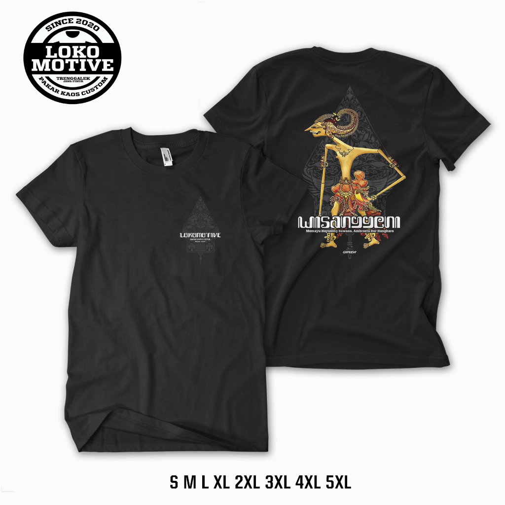 Kaos Jawa Lokomotive wayang Wisanggeni